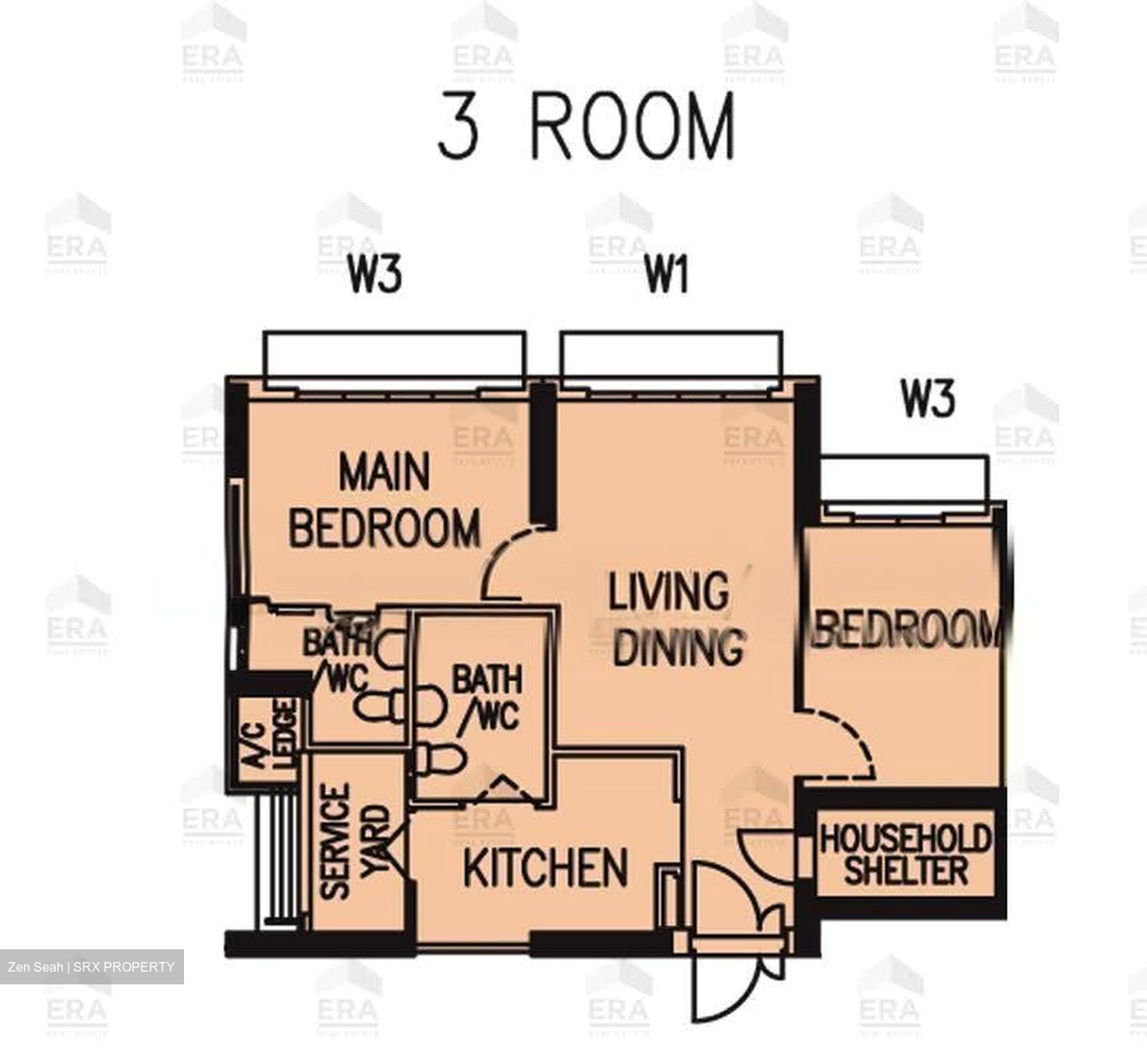 Blk 419A Waterfront II @ Northshore (Punggol), HDB 3 Rooms #628438891